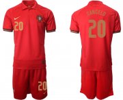 Wholesale Cheap Men 2021 European Cup Portugal home red 20 Soccer Jersey