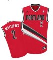 Wholesale Cheap Portland Trail Blazers #2 Wesley Matthews Red Swingman Jersey