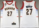 Wholesale Cheap Men's Denver Nuggets #27 Jamal Murray Silver 2022-23 City Edition With NO.6 Patch Stitched Jersey