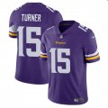 Cheap Youth Minnesota Vikings #15 Dallas Turner Purple 2024 Draft Vapor Untouchable Limited Football Stitched Jersey