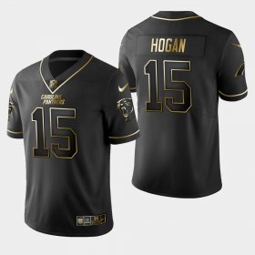 Wholesale Cheap Carolina Panthers #15 Chris Hogan Vapor Limited Black Golden Jersey