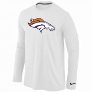 Wholesale Cheap Nike Denver Broncos Logo Long Sleeve T-Shirt White