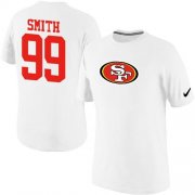 Wholesale Cheap Nike San Francisco 49ers #99 Aldon Smith Name & Number NFL T-Shirt White