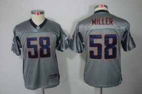 Wholesale Cheap Nike Broncos #58 Von Miller Grey Shadow Youth Stitched NFL Elite Jersey