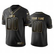 Wholesale Cheap Lions Custom Men's Stitched NFL Vapor Untouchable Limited Black Golden Jersey