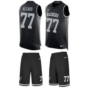 Wholesale Cheap Nike Raiders #77 Lyle Alzado Black Team Color Men\'s Stitched NFL Limited Tank Top Suit Jersey