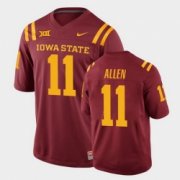 Wholesale Cheap Men Iowa State Cyclones #11 Chase Allen College Football Cardinal Replica Jersey