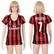 Wholesale Cheap Women's AC Milan #7 Deulofeu Home Soccer Club Jersey
