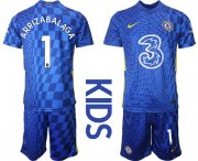 Wholesale Cheap Youth 2021-2022 Club Chelsea FC home blue 1 Nike Soccer Jerseys
