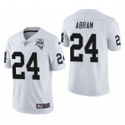 Wholesale Cheap Las Vegas Raiders #24 Johnathan Abram Men's Nike 2020 Inaugural Season Vapor Limited NFL Jersey White