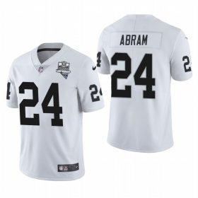 Wholesale Cheap Las Vegas Raiders #24 Johnathan Abram Men\'s Nike 2020 Inaugural Season Vapor Limited NFL Jersey White