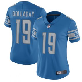 Wholesale Cheap Nike Lions #19 Kenny Golladay Light Blue Team Color Women\'s Stitched NFL Vapor Untouchable Limited Jersey