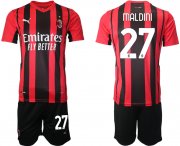 Wholesale Cheap Men 2021-2022 Club AC Milan home red 27 Soccer Jersey