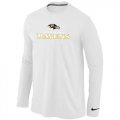 Wholesale Cheap Nike Baltimore Ravens Authentic Logo Long Sleeve T-Shirt White