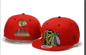 Wholesale Cheap NHL Chicago Blackhawks Big Logo All Red Adjustable Hat A89