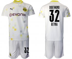 Wholesale Cheap Men 2020-2021 club Dortmund Second away 32 white Soccer Jerseys