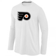 Wholesale Cheap NHL Philadelphia Flyers Big & Tall Logo Long Sleeve T-Shirt White
