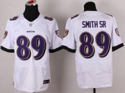 Wholesale Cheap Nike Ravens #89 Steve Smith White Men's Stitched NFL New Elite Jersey