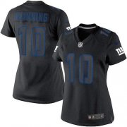Wholesale Cheap Nike Giants #10 Eli Manning Black Impact Women's Stitched NFL Limited Jersey
