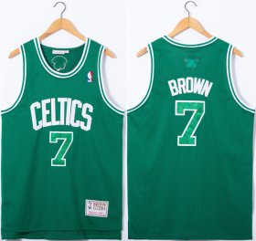 Wholesale Men\'s Boston Celtics #7 Jaylen Brown Green Stitched Jersey
