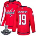 Wholesale Cheap Adidas Capitals #19 Nicklas Backstrom Red Home Authentic Stanley Cup Final Champions Stitched Youth NHL Jersey