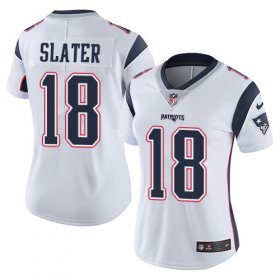Wholesale Cheap Nike Patriots #18 Matt Slater White Women\'s Stitched NFL Vapor Untouchable Limited Jersey