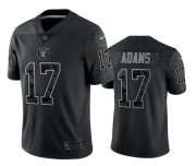 Wholesale Cheap Men's Las Vegas Raiders #17 Davante Adams Black Reflective Limited Stitched Football Jersey