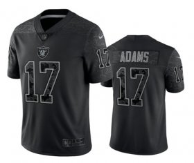 Wholesale Cheap Men\'s Las Vegas Raiders #17 Davante Adams Black Reflective Limited Stitched Football Jersey