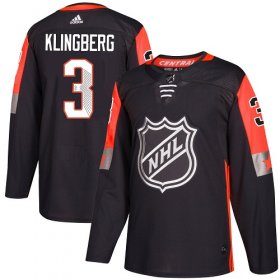 Wholesale Cheap Adidas Stars #3 John Klingberg Black 2018 All-Star Central Division Authentic Youth Stitched NHL Jersey