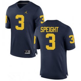 Wholesale Cheap Men\'s Michigan Wolverines #3 Wilton Speight Navy Blue Stitched College Football Brand Jordan NCAA Jersey