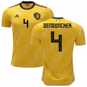 Wholesale Cheap Belgium #4 Dendoncker Away Soccer Country Jersey