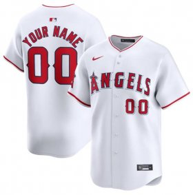 Cheap Men\'s Los Angeles Angels Active Player Custom White Home Limited Baseball Stitched Jersey