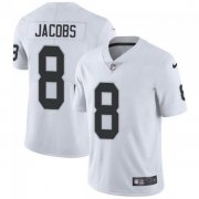 Wholesale Cheap Men's Las Vegas Raiders #8 Josh Jacobs White Vapor Limited Stitched Jersey