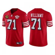 Wholesale Cheap Men's San Francisco 49ers #71 Trent Williams Red 75th Anniversary With C Patch Vapor Untouchable Limited Stitched Football Jersey