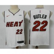 Wholesale Cheap Men Miami Heat 22 Jimmy Butler White 2021 Nike Swingman Stitched NBA Jersey With The NEW Sponsor Logo