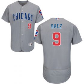 Wholesale Cheap Cubs #9 Javier Baez Grey Flexbase Authentic Collection Road Stitched MLB Jersey