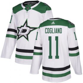 Wholesale Cheap Adidas Stars #11 Andrew Cogliano White Road Authentic Stitched NHL Jersey