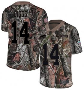 Wholesale Cheap Nike Bills #14 Stefon Diggs Camo Youth Stitched NFL Limited Rush Realtree Jersey