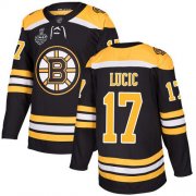 Wholesale Cheap Adidas Bruins #17 Milan Lucic Black Home Authentic Stanley Cup Final Bound Stitched NHL Jersey