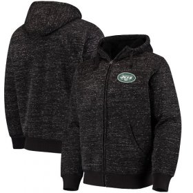 Wholesale Cheap Men\'s New York Jets G-III Sports by Carl Banks Heathered Black Discovery Sherpa Full-Zip Jacket
