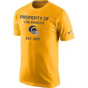 Wholesale Cheap Los Angeles Rams Nike Property Of Performance T-Shirt Gold