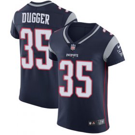 Wholesale Cheap Nike Patriots #35 Kyle Dugger Navy Blue Team Color Men\'s Stitched NFL Vapor Untouchable Elite Jersey