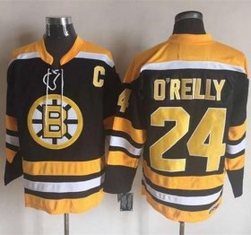 Wholesale Cheap Bruins #24 Terry O\'Reilly Black/Yellow CCM Throwback New Stitched NHL Jersey