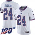 Wholesale Cheap Nike Giants #24 James Bradberry White Men's Stitched NFL Limited Rush 100th Season Jersey