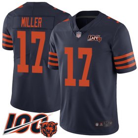 Wholesale Cheap Nike Bears #17 Anthony Miller Navy Blue Alternate Men\'s Stitched NFL 100th Season Vapor Limited Jersey