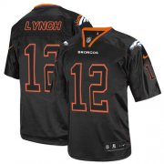 Wholesale Cheap Nike Broncos #12 Paxton Lynch Lights Out Black Men's Stitched NFL Elite Jersey