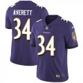 Wholesale Cheap Nike Ravens #34 Anthony Averett Purple Team Color Men's Stitched NFL Vapor Untouchable Limited Jersey