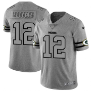 Wholesale Cheap Green Bay Packers #12 Aaron Rodgers Men's Nike Gray Gridiron II Vapor Untouchable Limited NFL Jersey