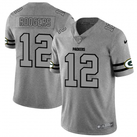 Wholesale Cheap Green Bay Packers #12 Aaron Rodgers Men\'s Nike Gray Gridiron II Vapor Untouchable Limited NFL Jersey