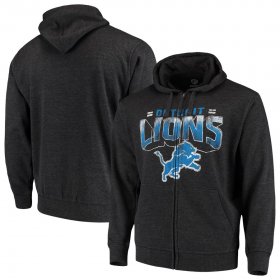 Wholesale Cheap Detroit Lions G-III Sports by Carl Banks Perfect Season Full-Zip Hoodie Charcoal